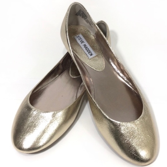gold flats size 11